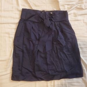 H&M Navy Blue Midi Skirt